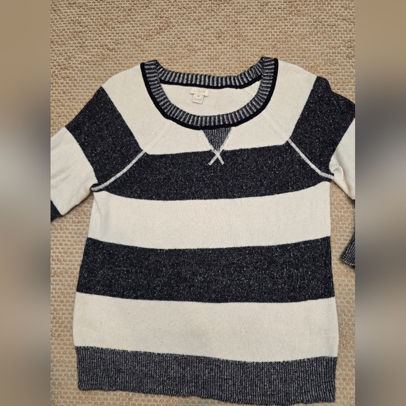 J.Crew Ombre Striped 3/4 Sleeve Sweater Medium - Picture 9 of 9